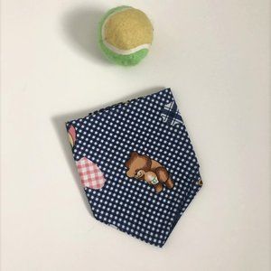 Dog Bandana, Over the collar, clothes, pet, Size  S, L, XL Little Bear design.